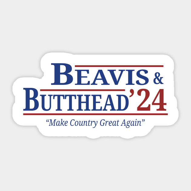 Beavis And Butthead 2024 Election - Make Country Great Again Sticker by Anv2